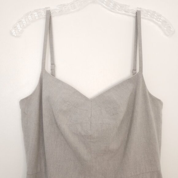 Banana Republic Grey Stretch Sheath Spaghetti Strap Dress - Picture 3 of 9